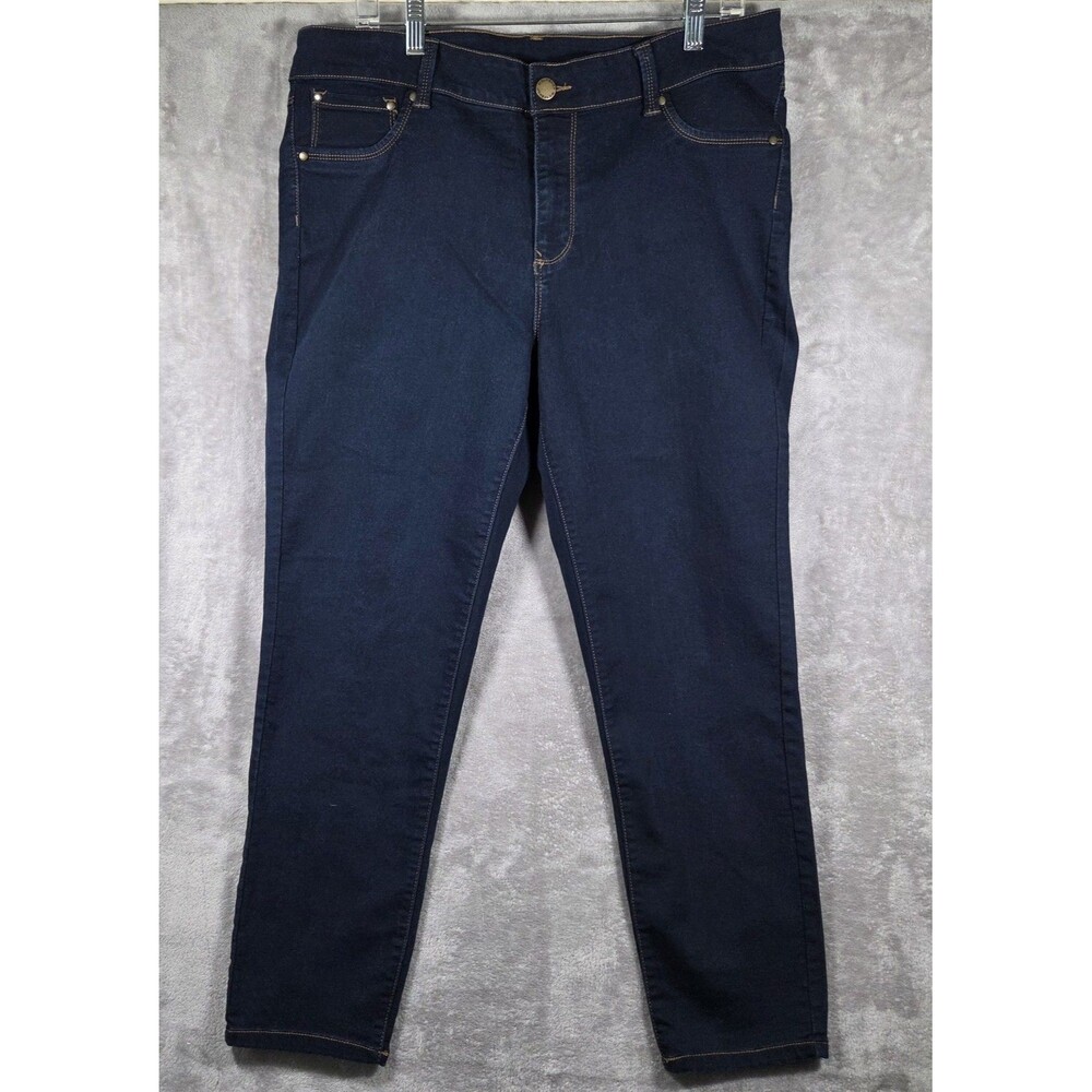 WORKSHOP Republic Clothing Women's Size 16W Dark Wash Slim Stretch Jeans